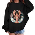 thumbnail image 2 of XAOFW Girls Boys Marine Animal Printed Long Sleeve Crew Neck Sweatshirts Loose Fit Casual Pullover For Toddler Kids Stylish Tops 3-4 Years, 2 of 4