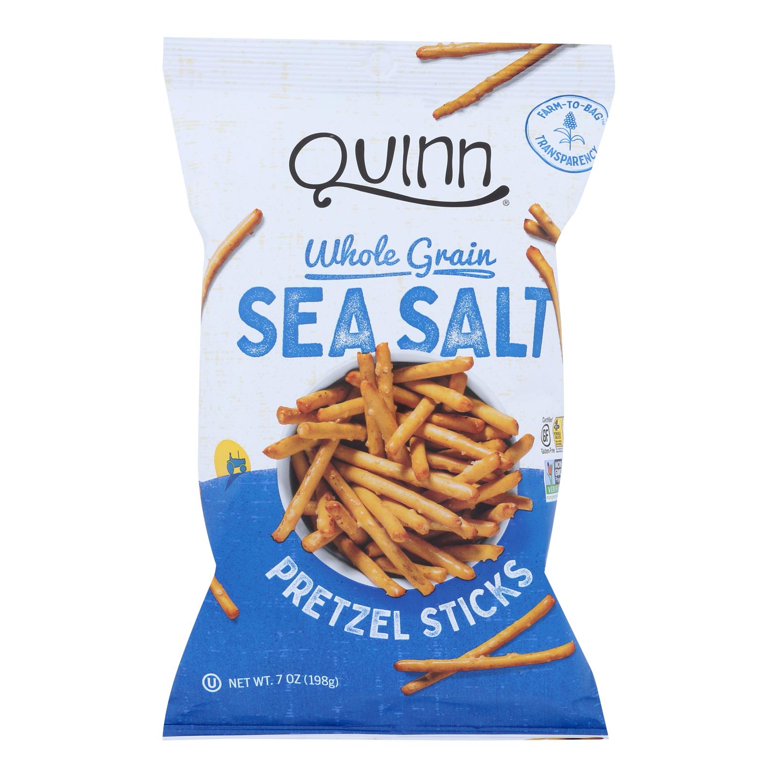 (8 Pack) Quinn Gluten Free Sea Salt Pretzels Thin, 7 Oz