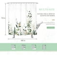 thumbnail image 5 of Sage Green Leaves Plant Eucalyptus Shower Curtain for Bathroom 60W X 72H Inches Botanical Nature Mint Gold Leaf Bathroom Curtains Set Summer Floral Aesthetic Bath Accessories Decor Fabric, 5 of 6