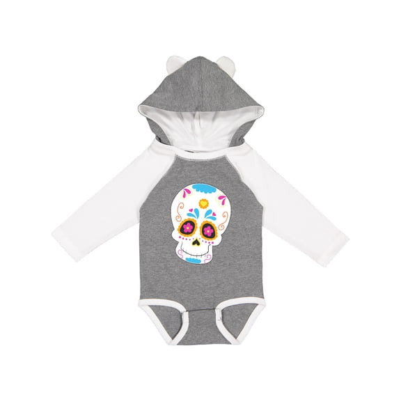 Inktastic Sugar Skull Blue Boys or Girls Long Sleeve Baby Bodysuit