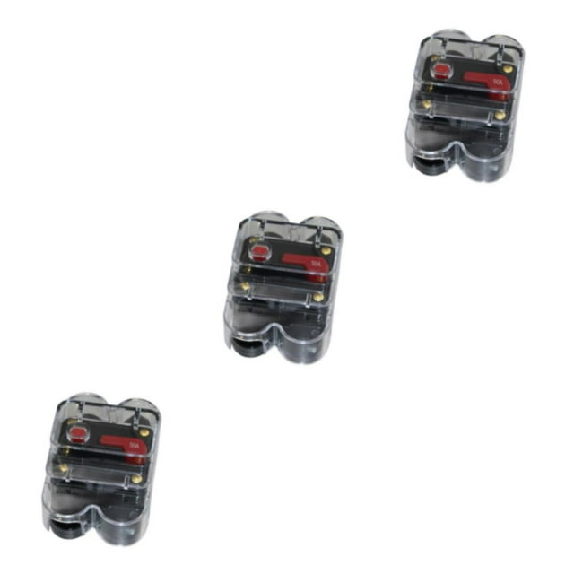 Thinsony DC 12V Car Auto Audio Radio Circuit Breaker Fuse for Enhanced Performance Black 50A 3Set