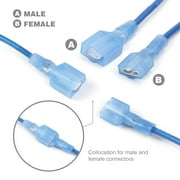 EverStart 15-Piece Slide Connectors Female, Blue, Fits 16-14 gauge for cars or trucks