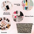 thumbnail image 3 of Toiletry Bag, Leopard fashion texture Leather Waterproof Travel Makeup Cosmetic Bag Organizer, Large Capacity Toiletry Bag for Travel Size Toiletries, Skin Care Bag for Women, 3 of 8