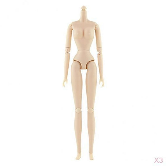 1/6 Girl Doll for Dollhouse Doll Nude Doll Body Movable 28 Joint s 3pcs