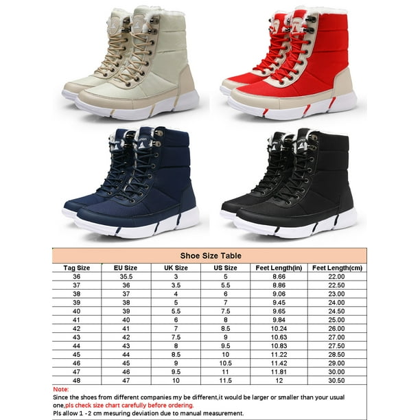 UKAP Mens Snow Boots Lace Up Winter Shoes Faux Fur Mid Calf Boot