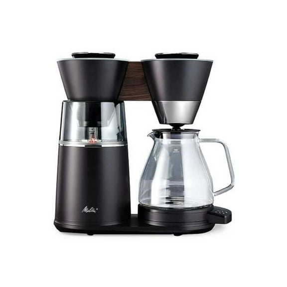 Vision 12- Cup Luxe Drip Coffee Maker with Revolving Dashboard Matte Black