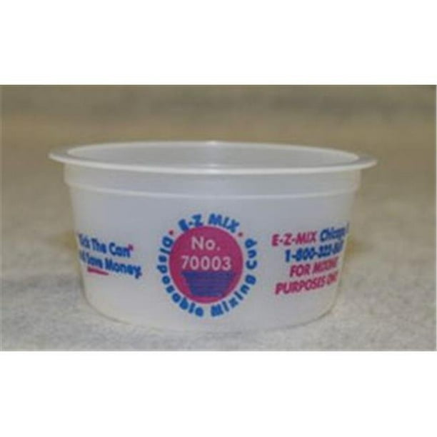 EZ Mix EMX70003 0.25Pint Plastic Mixing Cups, Box Of 200