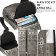 thumbnail image 2 of Abstraction-Inspired Sling Bag, Tribal Striped Crossbody Backpack in Rustic Pastoral Style, 2 of 5