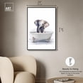 thumbnail image 5 of Bathtub Elephant Canvas Print Trendy Bathroom Art by Art Remedy, Black Frame, 24 x 36, 5 of 7