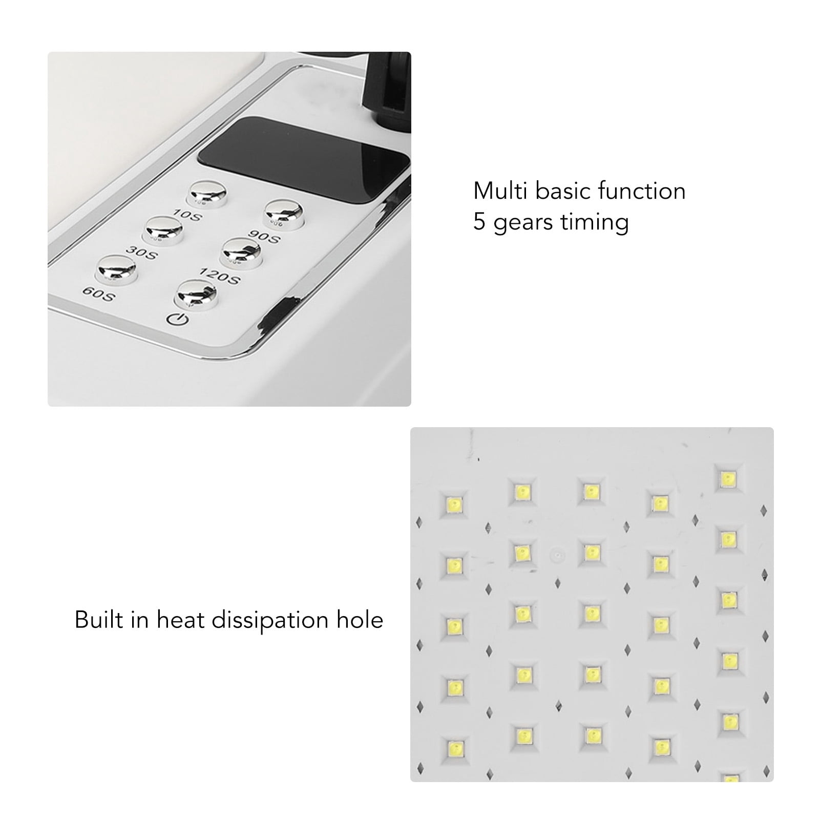 Xirurus Large Space LED Nail Light Machine with Phone Stand for Art Salon Professional Nail Lamp Dryer, 11 inches / 28 cm