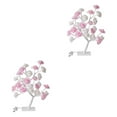 thumbnail image 4 of kurtrusly Rose Tree Lamp Lighted Colorful Artificial Flower Bonsai Lights Gift For Any Occasion Artificial Bonsai Tree Lights PVC white pink white rod 2Set, 4 of 6