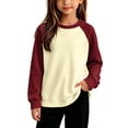 thumbnail image 5 of Dnhxils Crewneck Sweatshirts for Teen Girls Long Sleeve Shirts Patch Pullover Tween Girls Trendy Clothes Kids Fall Outfits Wine 14-15 Years, 5 of 7