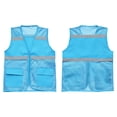 thumbnail image 4 of Fengqque Safety Jacket for Men,Breathable Mesh Coat Waterproof High Visibility Reflective Jacket with Pockets and Zipper Workwear Jacket Blue-B XL(XL), 4 of 5