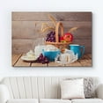 thumbnail image 2 of wall26 Canvas Print Wall Art Milk, Cheese, and Fruit Basket on Wood Panels Food Culinary Photography Modern Rustic Scenic Multicolor Colorful for Living Room, Bedroom, Office - 12"x18", 2 of 5