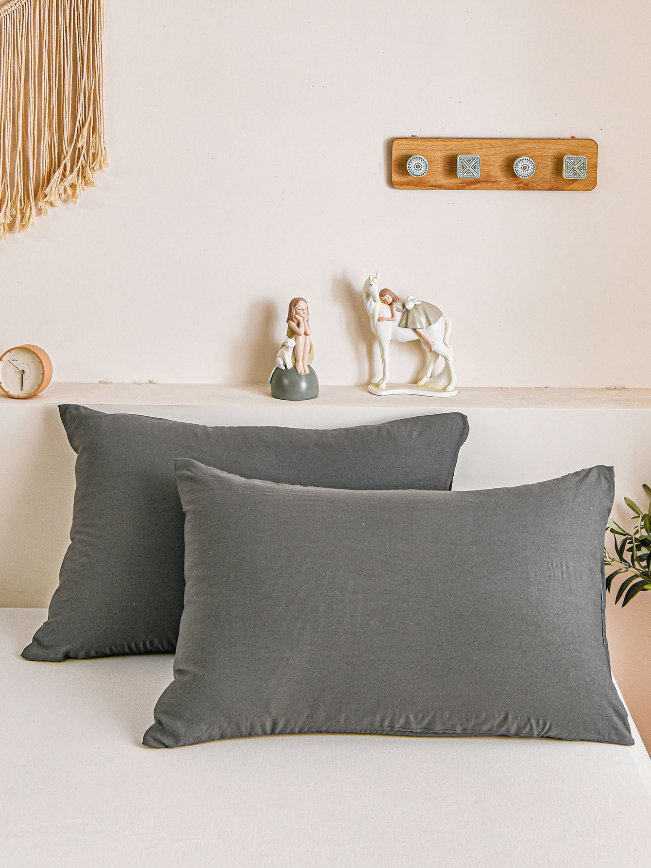 Move Over Dark Grey Pillowcases King, Soft Washed Microfiber Pillow