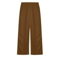 thumbnail image 4 of ameIAEA Girls High Waisted Wide Leg Pants Kids Solid Color Casual Long Trousers for 5-13 Years, 4 of 6