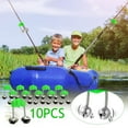 thumbnail image 2 of 10PCS Fishing Bells Clips Fishing Rod Alarm with Dual Alert Bells Fishing Rod Extra Loud Alarm Dual Alert Bell Silver Tone,Green, 2 of 9