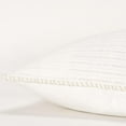 thumbnail image 3 of Rizzy Home White 22"X22" Stripe Patterned Solid Woven Poly Filled Throw Pillow, 3 of 5