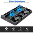 thumbnail image 5 of Soporte vertical para Ps4, soporte vertical todo en uno para Ps4, ventilador de refrigeración para Playstation 4 Pro/slim, estación de carga del controlador Ps4, 5 of 5
