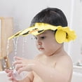 thumbnail image 3 of Foldable Baby Shower Cap with Earmuffs - Anti-Reflux Cartoon Design, Adjustable Soft Bathing Hat for Toddlers & Children, Shower Visor for Shampoo Protection, 3 of 7