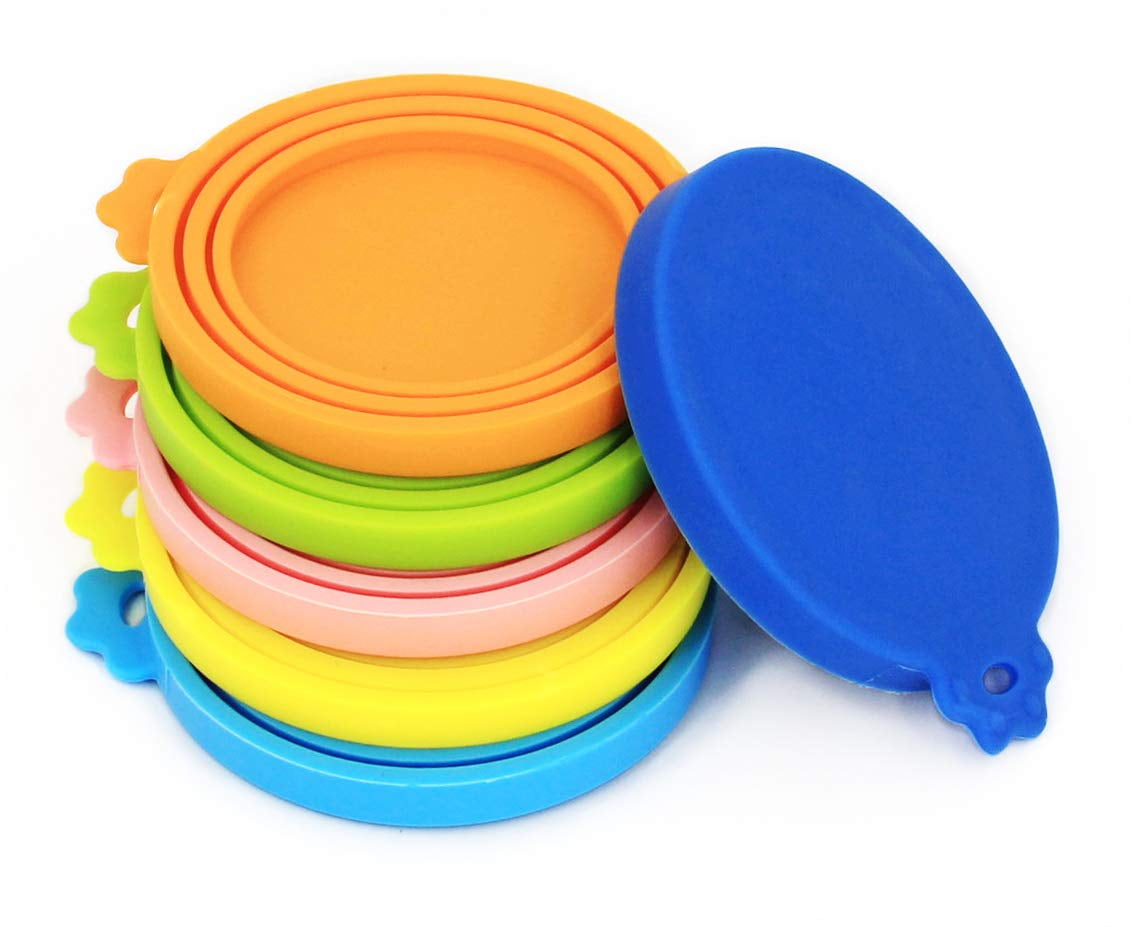 FOAUUH Pet Can Covers/6 Pack Silicone Dog Cat Food Can Lids/Universal