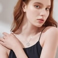 thumbnail image 3 of JKR Heart Initial Necklace 925 Sterling Silver Initial A-Z Letter Pendant Necklace Double Heart Jewelry Anniversary Birthday Gifts for Women Her Wife Girlfriend, 3 of 10