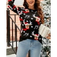thumbnail image 3 of Sweaters for Women Trendy Ugly Christmas Sweater Crewneck Long Sleeve Knitted Pullover Sweaters Shermie, 3 of 6