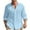 Sky Blue, variant on KIHOUT Clearance Men's Long Sleeve T-Shirt Color Lapel CardiganShirt Lapel Shirt
