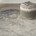 thumbnail image 3 of Nourison Passion Charcoal Ivory 4' x Round Area Rug, Boho, Abstract, Bed Room, Living Room, Dining Room, Kitchen, , Easy Cleaning, Non Shedding (4' Round), 3 of 10