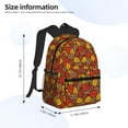 thumbnail image 3 of Haiem Fall Leaves Lightweight Backpack for School, Classic Basic Water Resistant Casual Daypack for Travel with Bottle Side Pockets, 3 of 7