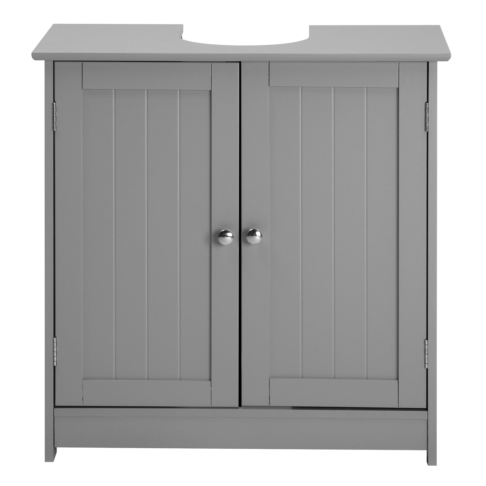 VINGLI Bathroom Sink Cabinet Gray Pedestal Sink Storage Vanity Organizer with 2 Doors Adjustable Shelf Small Under Sink Unit Space Saver 23.6" x 11.8"x 23.6"