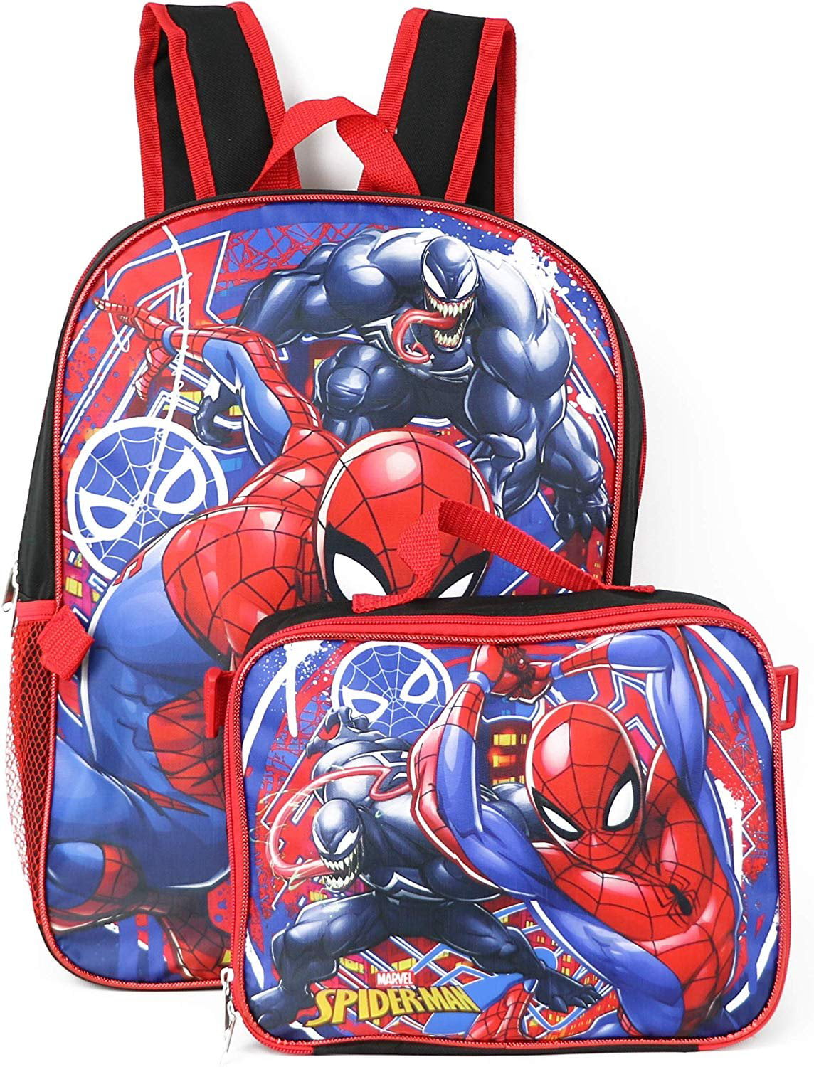 The Amazing Spider-man Small 12" Boys Rolling Backpack With Free Water Bottle 