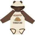 thumbnail image 3 of Inktastic Thanksgiving Happy Turkey Day Boys or Girls Long Sleeve Baby Bodysuit, 3 of 5