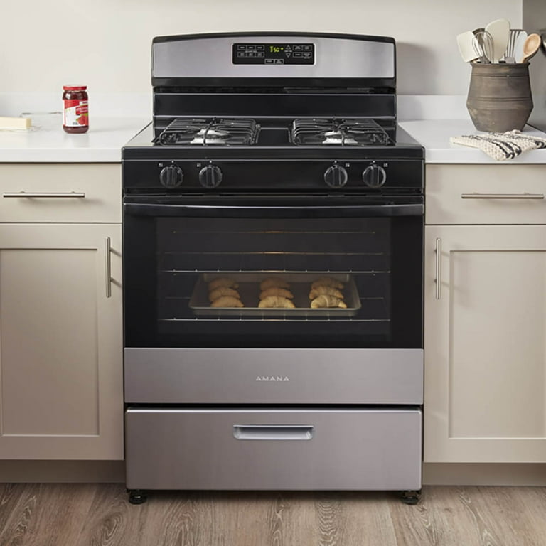 Amana AGR6303MMS 30 inch Gas Range in Stainless Steel. Walmart