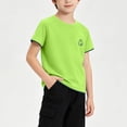 thumbnail image 5 of Muscularfit T Shirts for Boys Boys Athletic Shirts Short Sleeve Golf Shirts Pullover Shirt Green Crew Neck Graphic Tees Third Grade Shirt,9-10 Years, 5 of 9