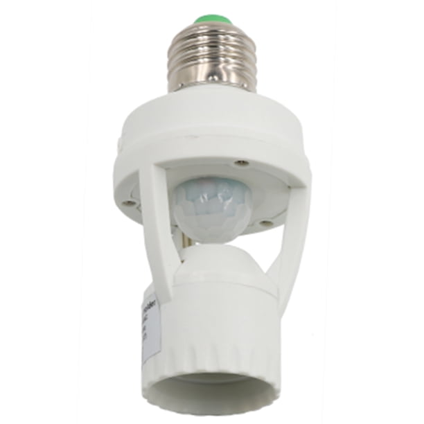 WDOplteas Convertidor casquillo E27 base lámpara 110-240V con interruptor bombilla con Sensor