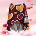 thumbnail image 2 of VISALY Valentine sweater Plus Size Hearts Sweater with Bow Flower Printed Cotton Sweaters Oversized Sweaters Fitted Sweaters Trendy Plus Size Pullover Sweater Loose Sweaters Base Sweater Wine L, 2 of 4