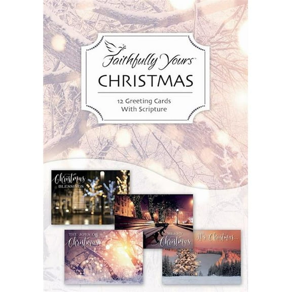 Faithfully Yours 21536X Boxed - Card Value-Christmas Illumination-Christmas Assorted - Box of 12