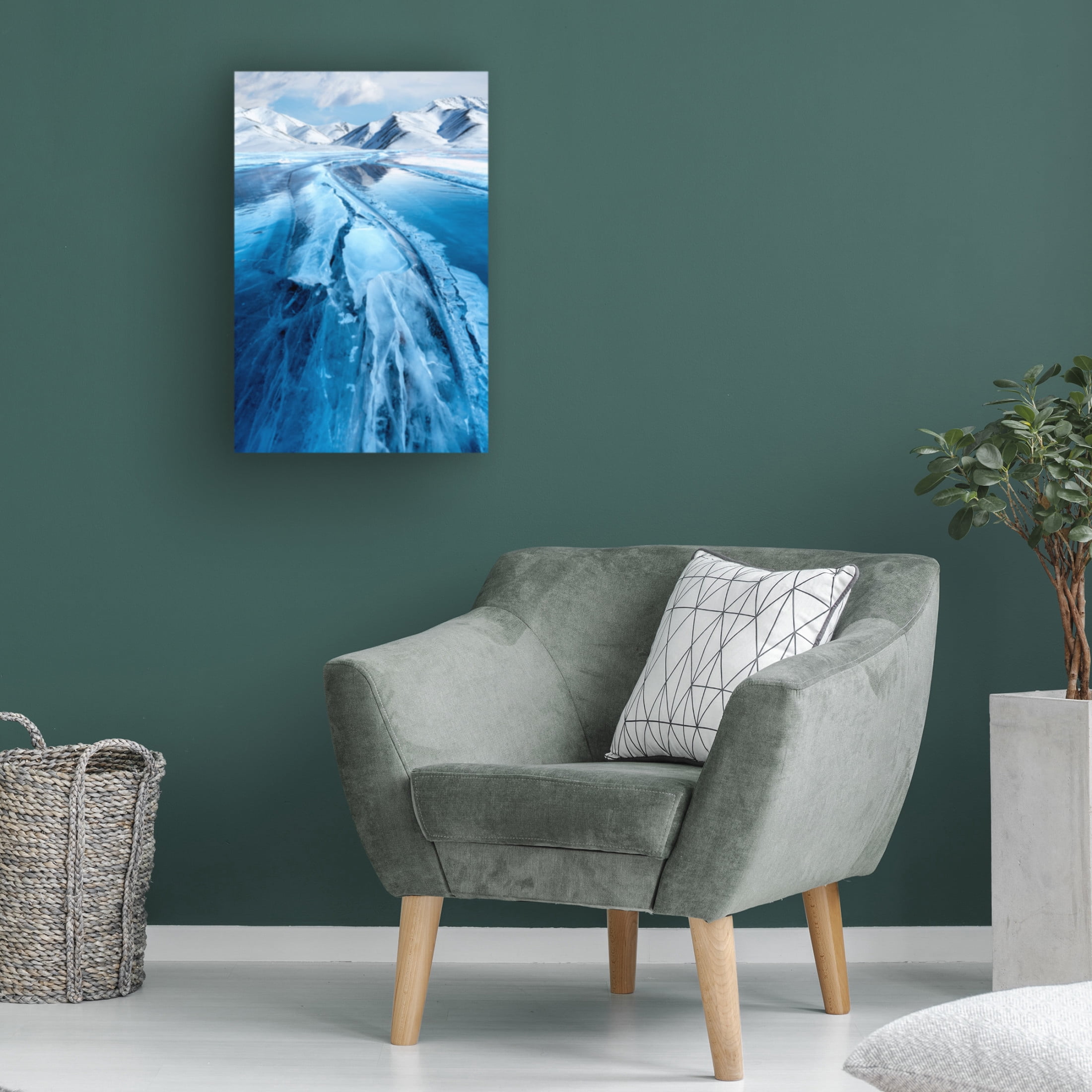 Trademark Fine Art SPIDER Blue Ice Canvas Wall Art