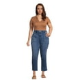 thumbnail image 3 of Terra & Sky Women's Plus Size Chop Pocket Straight Leg Jeans, 29” Inseam, 3 of 6