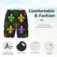 thumbnail image 5 of Lsque Mens Swim Trunks Mardi Gras1 Pattern - Bathing Suit Compression Liner - Beach Swim Shorts Swimwear - (S-3XL) - Stretch Quick Dry -Medium, 5 of 9