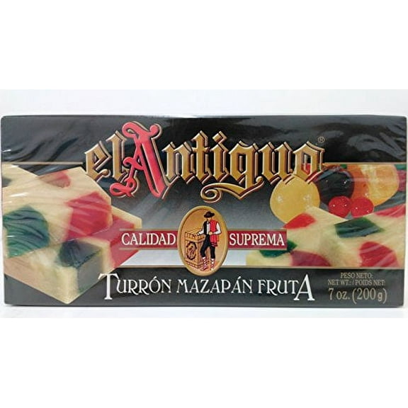 El Antiguo Calidad Suprema Turron Mazapan Fruta / Marzipan Fruit Nougat 200g