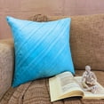 thumbnail image 5 of Turquoise Blue Pillow Covers, Textured Pintucks Solid Color Throw Pillows Cover, Pillow Covers 14x14 inch (35x35 cm), Square Faux Suede Pillowcase, Striped - Contemporary Turquoise, 5 of 10