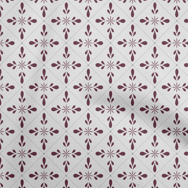 oneOone Rayon Baby Pink Fabric Asian Block Sewing Material Print Fabric By The Yard 56 Inch Wide