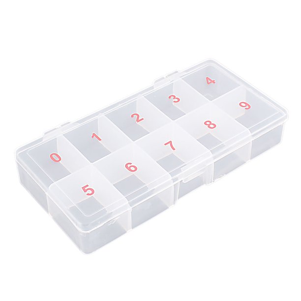 Unique Bargains Clear Plastic 10 Compartments Storage Box Container