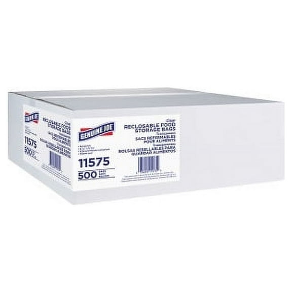 Genuine Joe, GJO11575, Food Storage Bags, 500 / Box, Clear