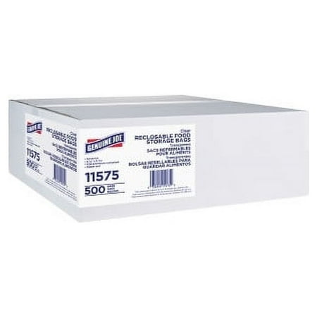 Genuine Joe, GJO11575, Food Storage Bags, 500 / Box, Clear