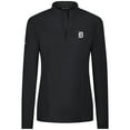 thumbnail image 2 of Women's Levelwear Black Detroit Tigers Upright Insignia 2.0 Quarter-Zip Tri-Blend Top, 2 of 3