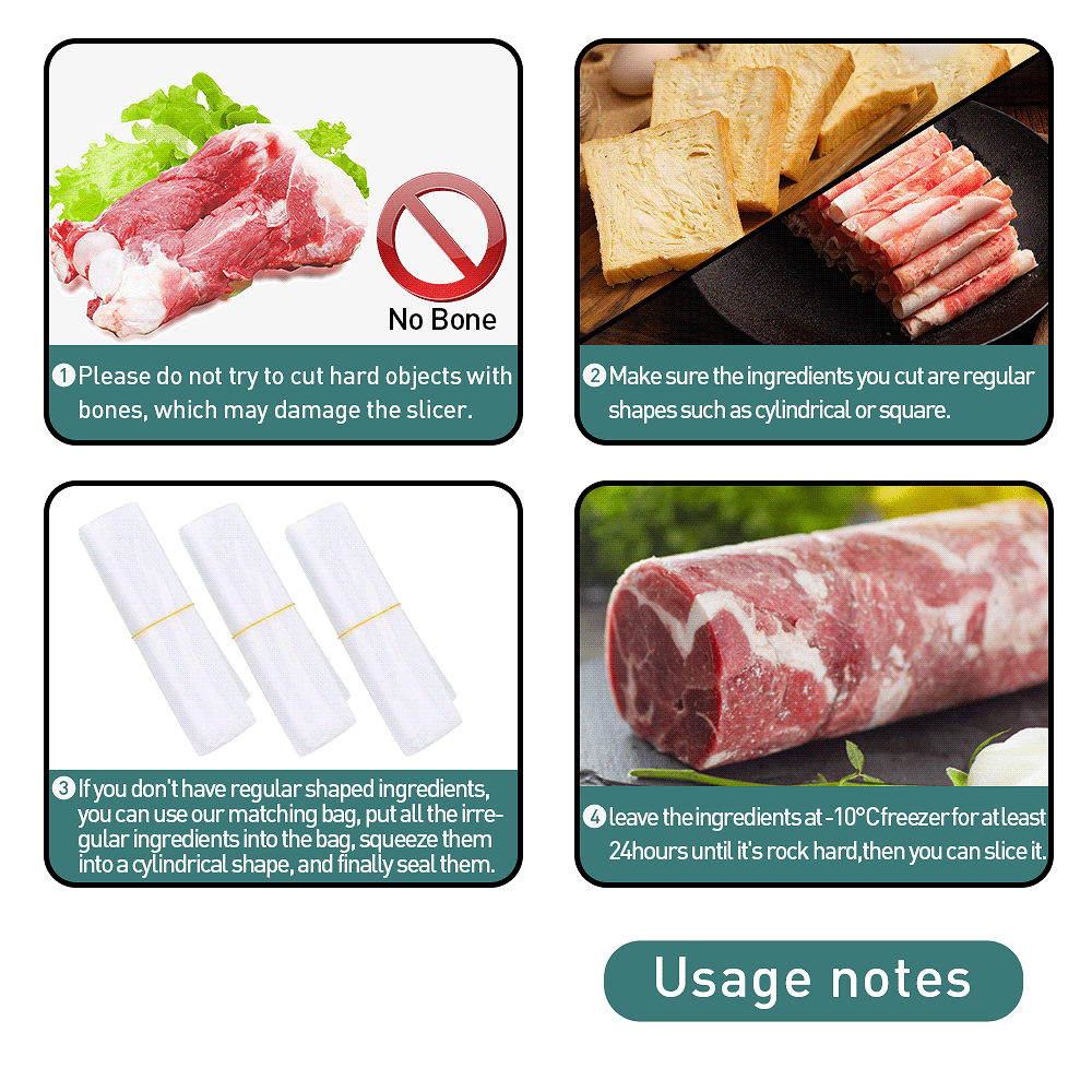 PAYISHO Stainless Steel Food Slicer,Manual Frozen Meat Slicer Beef and Mutton Roll Meat Cleavers Machine for Home Cooking of BBQ Hot Pot
