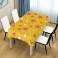 thumbnail image 4 of Yayeee Tablecloths 54" x 54" Rectangle Wrinkle Resistant Party Table Cover, Pink Stars, 4 of 8